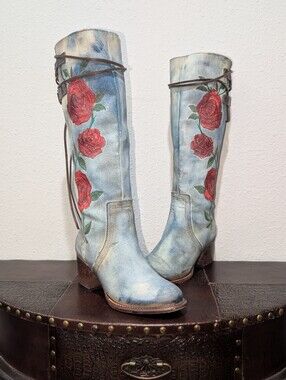RARE FreeBird Cryus Boots in Denim Size 9
